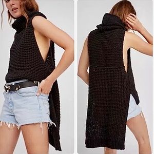 FREE PEOPLE SKYSCRAPER SLEEVELESS SWEATER VEST XS